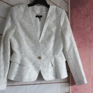 NWOT Silver and Cream Donna Karan Work Blazer,  10